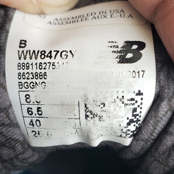 New Balance 847v2 Gray Leather Athletic Running Shoes Sz 8.5 - Picture 8 of 8